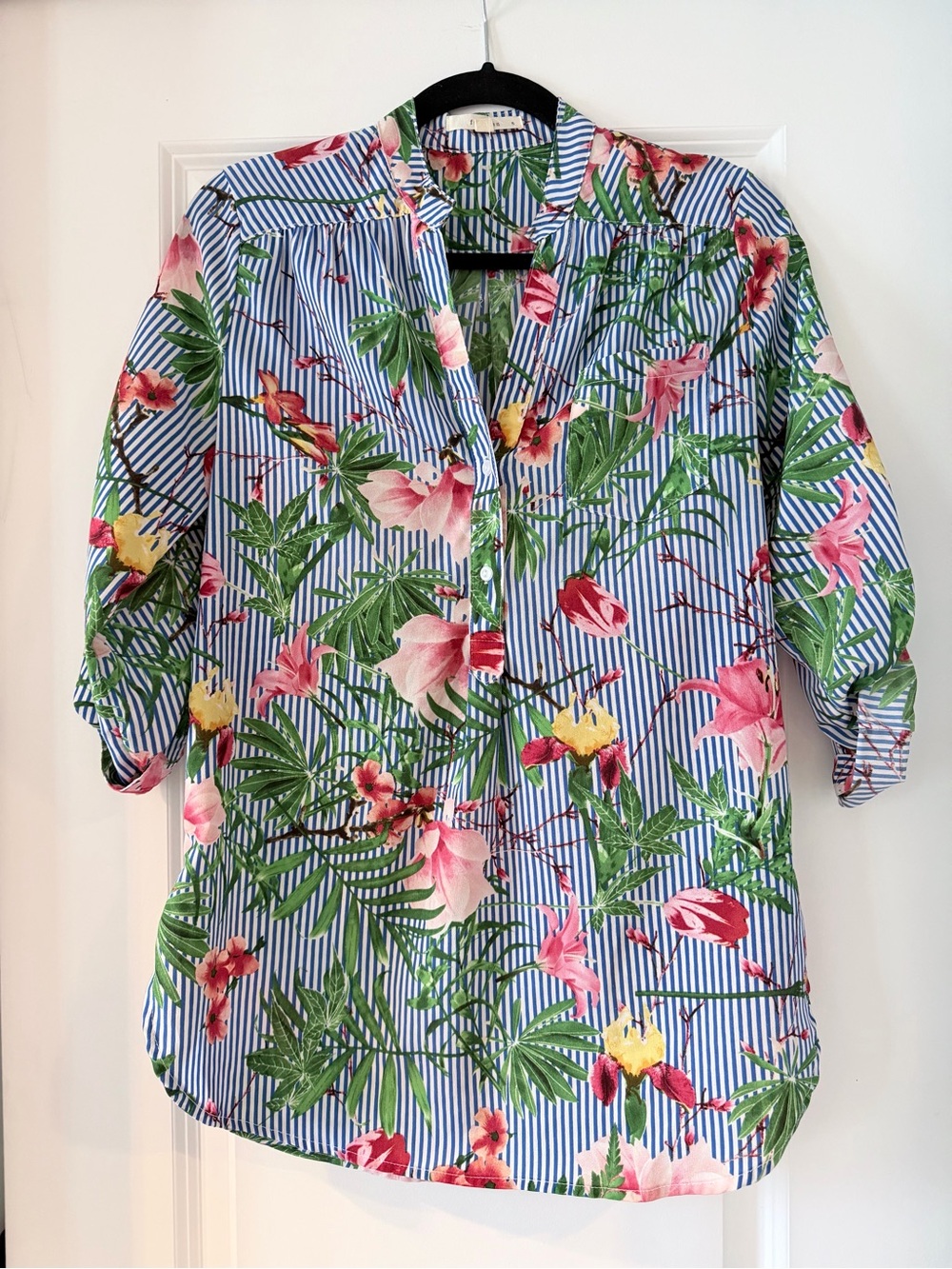 Tropical print tunic